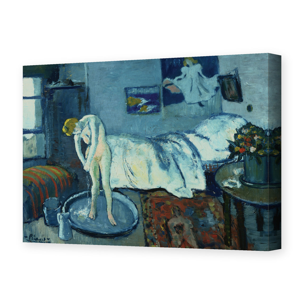 Pablo Picasso's 'The Blue Room' painting reproduced as a gallery-wrapped canvas print