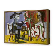Pablo Picasso's 'The Painter and The Model' painting reproduced as a gallery-wrapped canvas print