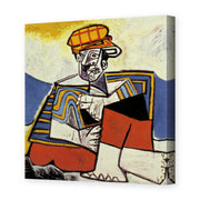 Pablo Picasso's 'The Smoker' painting reproduced as a gallery-wrapped canvas print