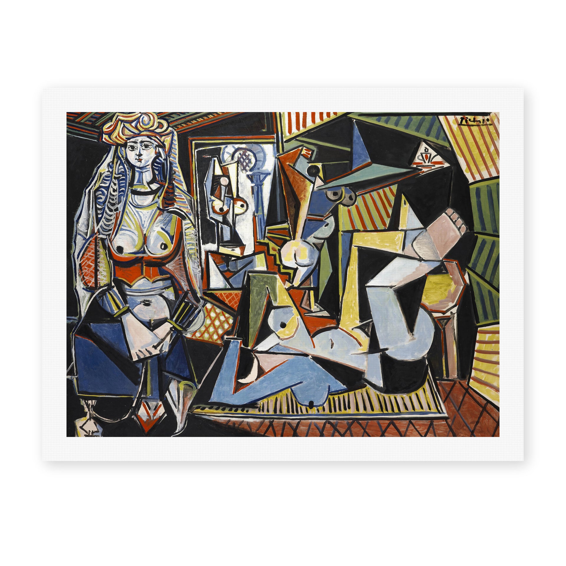 Pablo Picasso's 'Women of Algiers' painting reproduced as a rolled canvas print