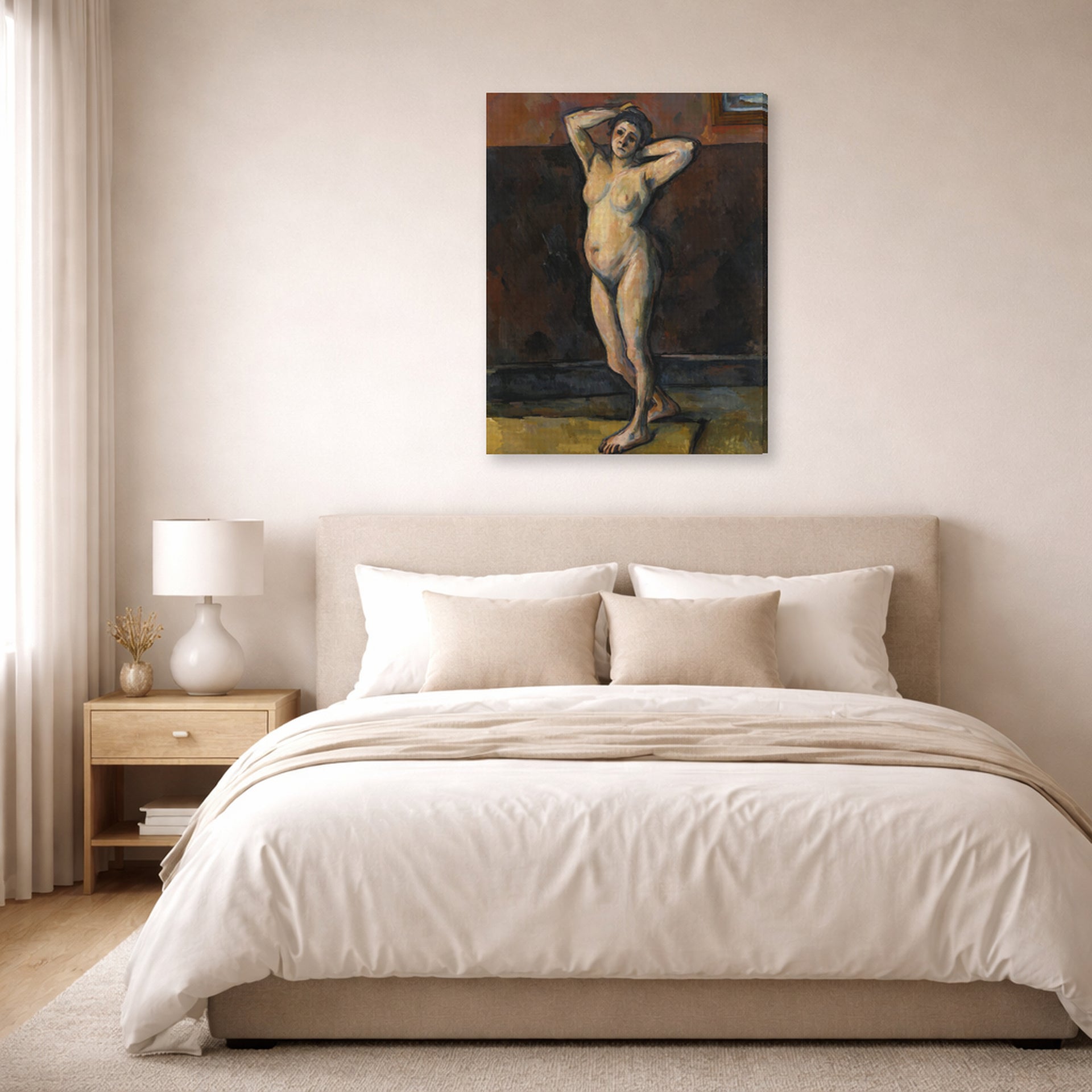 Paul Cezanne - Femme Nue Debout - gallery wrap lifestyle bedroom