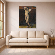 Paul Cezanne - Femme Nue Debout - gallery wrap lifestyle living room 1