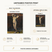 Paul Cezanne - Femme Nue Debout - poster print combined product and display infographic