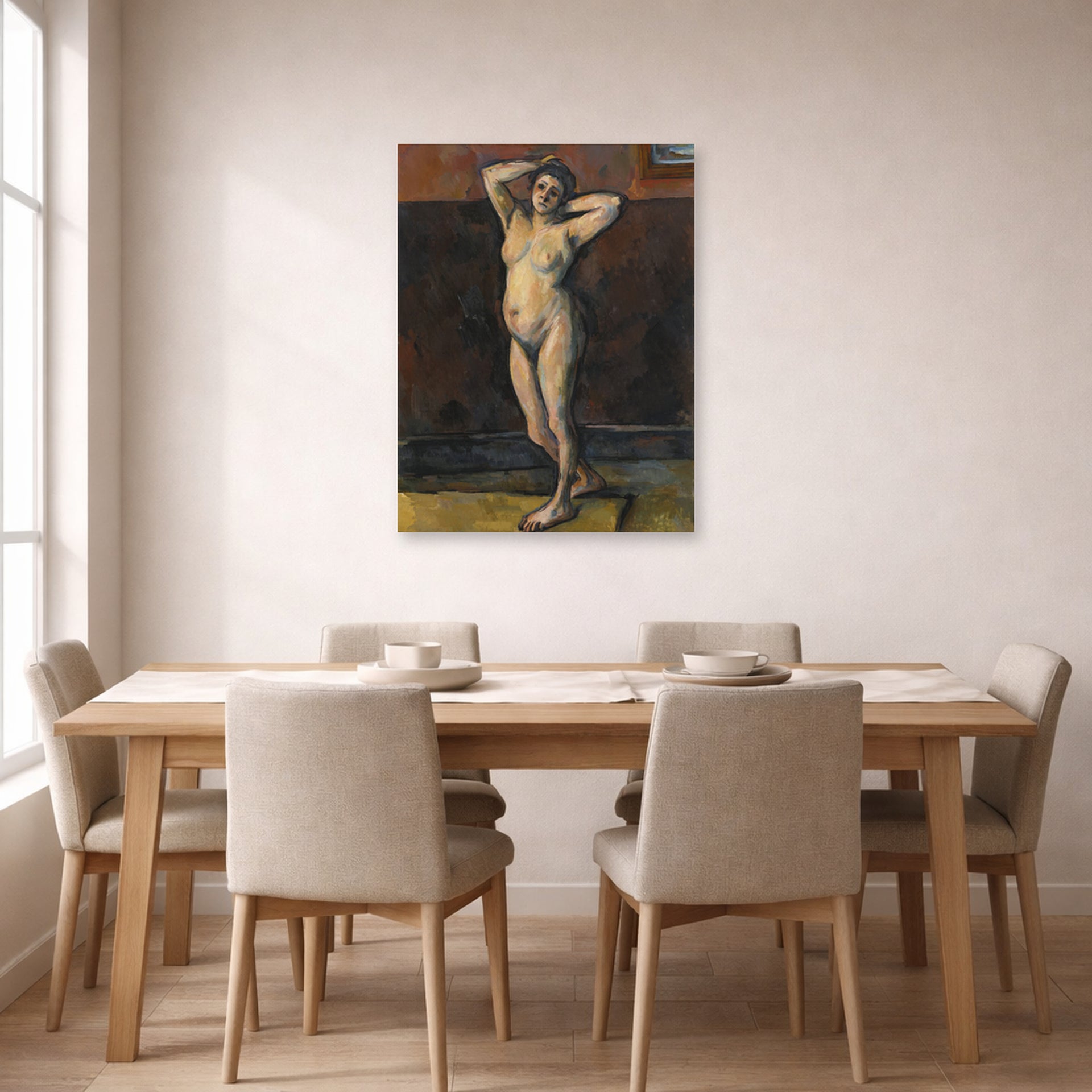 Paul Cezanne - Femme Nue Debout - poster print lifestyle dining unframed