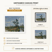 Paul Cezanne - La Riviere - canvas print combined product and display infographic frame and bars not included