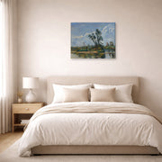 Paul Cezanne - La Riviere - gallery wrap lifestyle bedroom