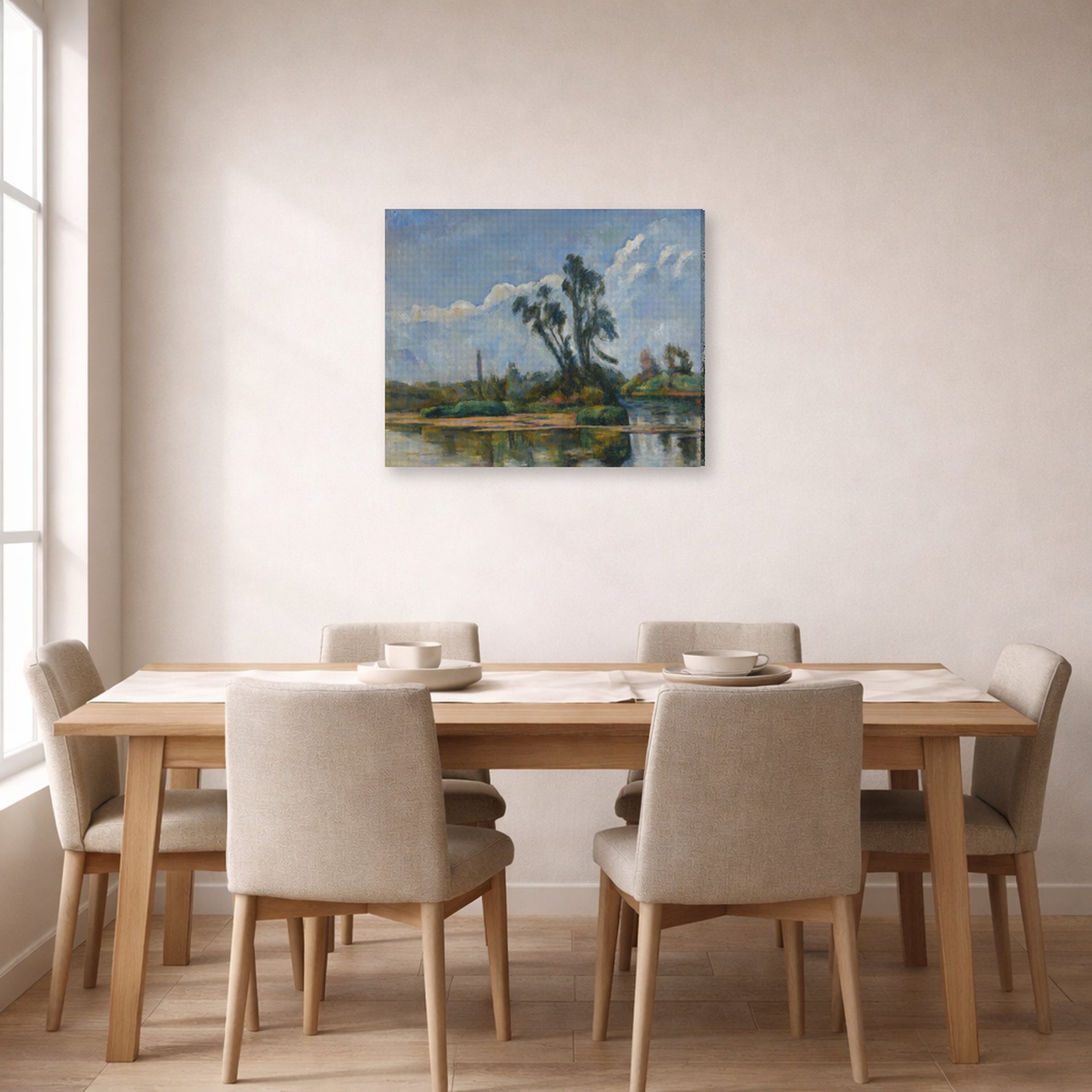 Paul Cezanne - La Riviere - gallery wrap lifestyle dining
