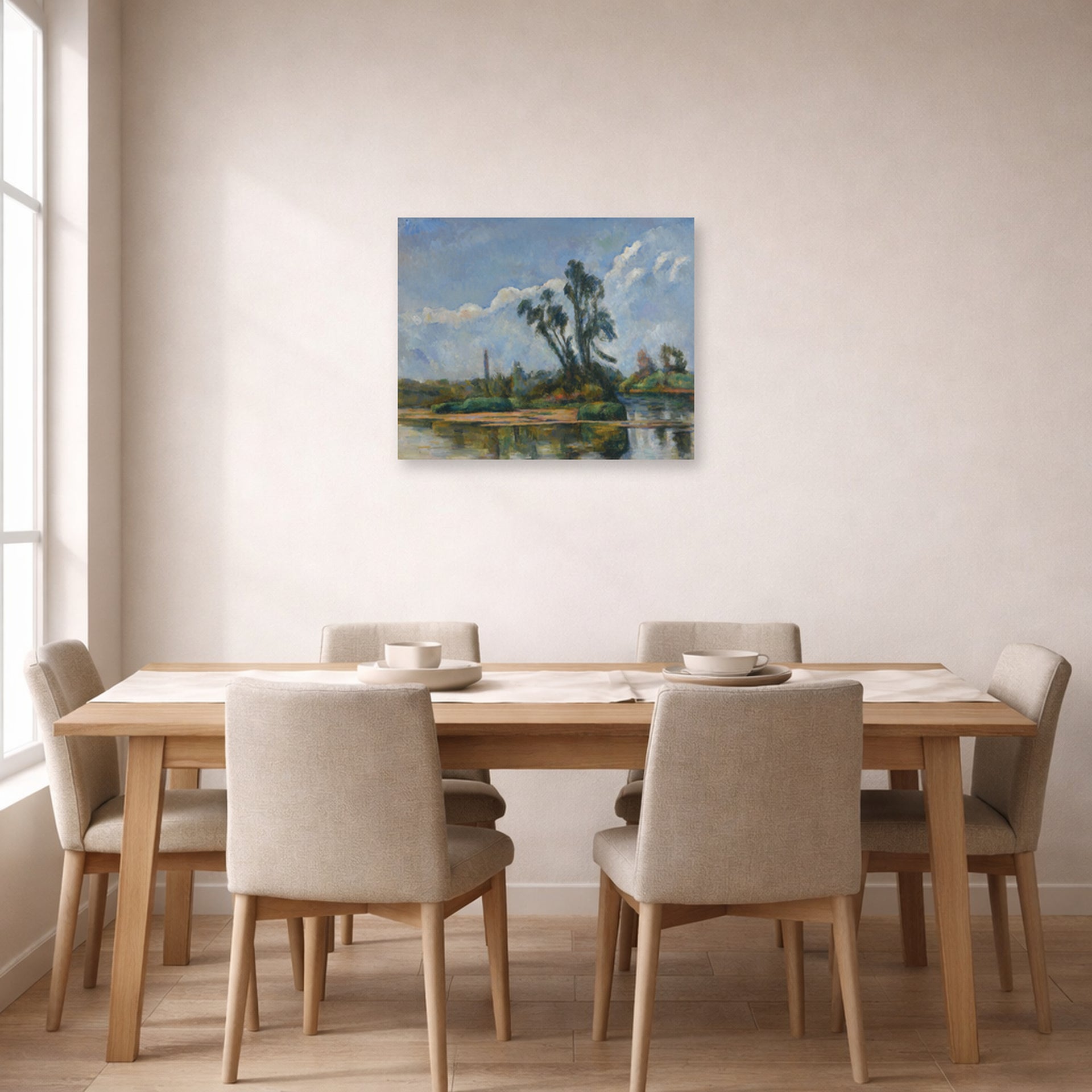 Paul Cezanne - La Riviere - poster print lifestyle dining unframed
