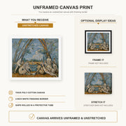 Paul Cezanne - Large Bathers - canvas print combined product and display infographic frame and bars not included