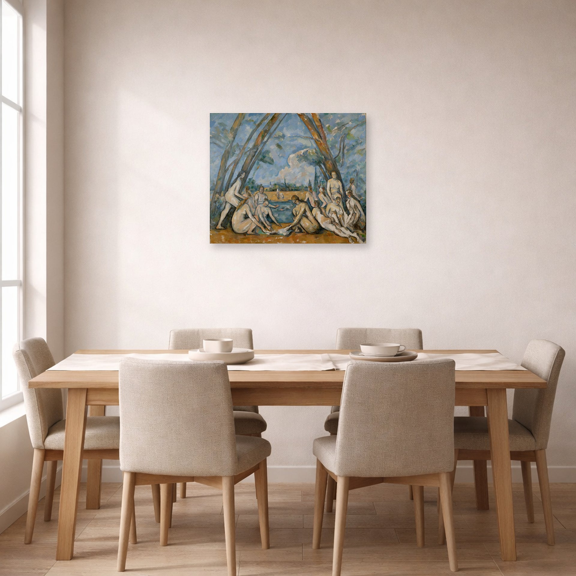 Paul Cezanne - Large Bathers - poster print lifestyle dining unframed