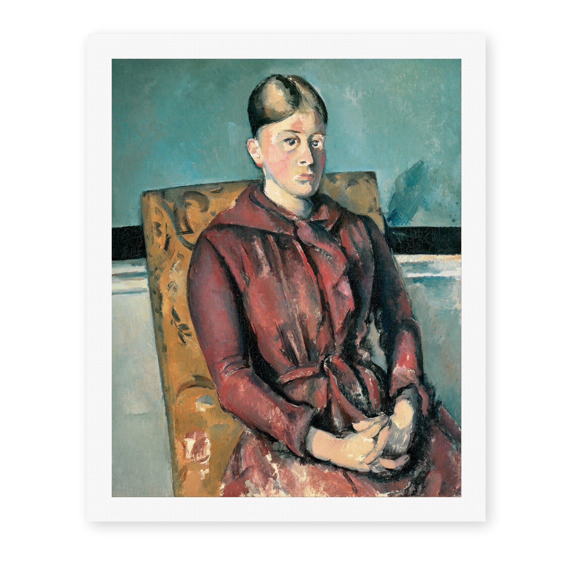 Paul Cezanne - Madame Cezanne in a Yellow Armchair - canvas print hero