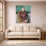 Paul Cezanne - Madame Cezanne in a Yellow Armchair - gallery wrap lifestyle living room 1