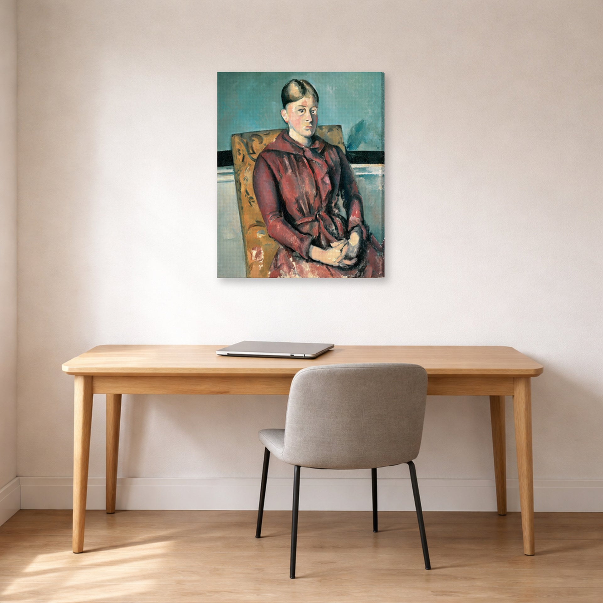 Paul Cezanne - Madame Cezanne in a Yellow Armchair - gallery wrap lifestyle office