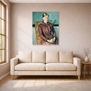 Paul Cezanne - Madame Cezanne in a Yellow Armchair - poster print lifestyle living room 1 unframed