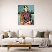 Paul Cezanne - Madame Cezanne in a Yellow Armchair - poster print lifestyle living room 2 unframed