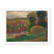 Paul Gauguin's 'A Farm in Brittany' painting reproduced as a rolled canvas print