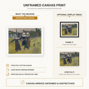 Paul Gauguin - Breton Girls Dancing canvas print size comparison and framing display infographic