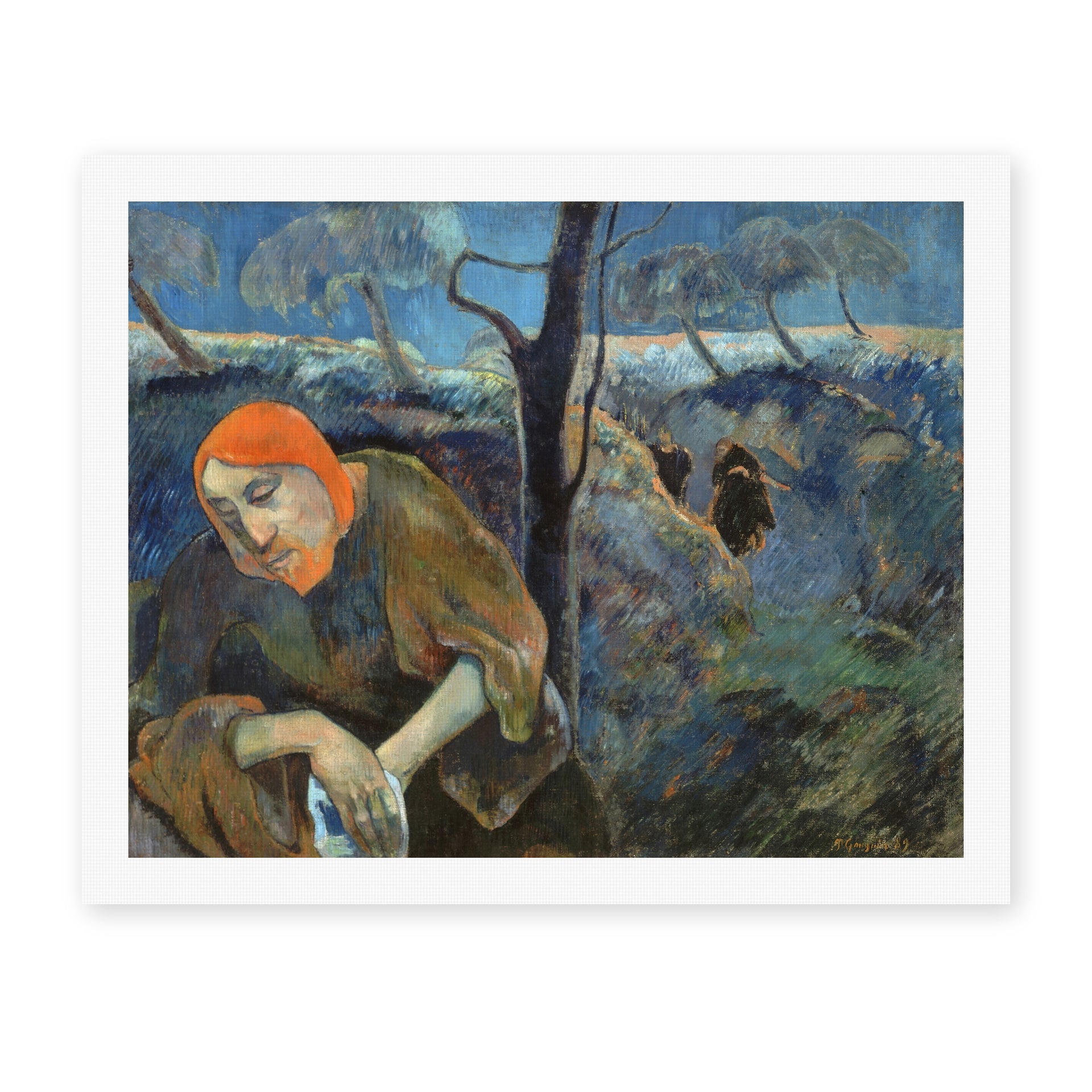 Paul Gauguin's 'Christ in the Garden of Olives' painting reproduced as a rolled canvas print