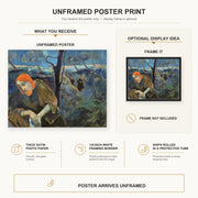 Paul Gauguin - Christ in the Garden of Olives poster print size comparison and framing display infographic