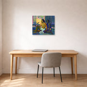 Unframed poster print of Paul Gauguin's Eiaha Ohipa displayed on a wall in an office
