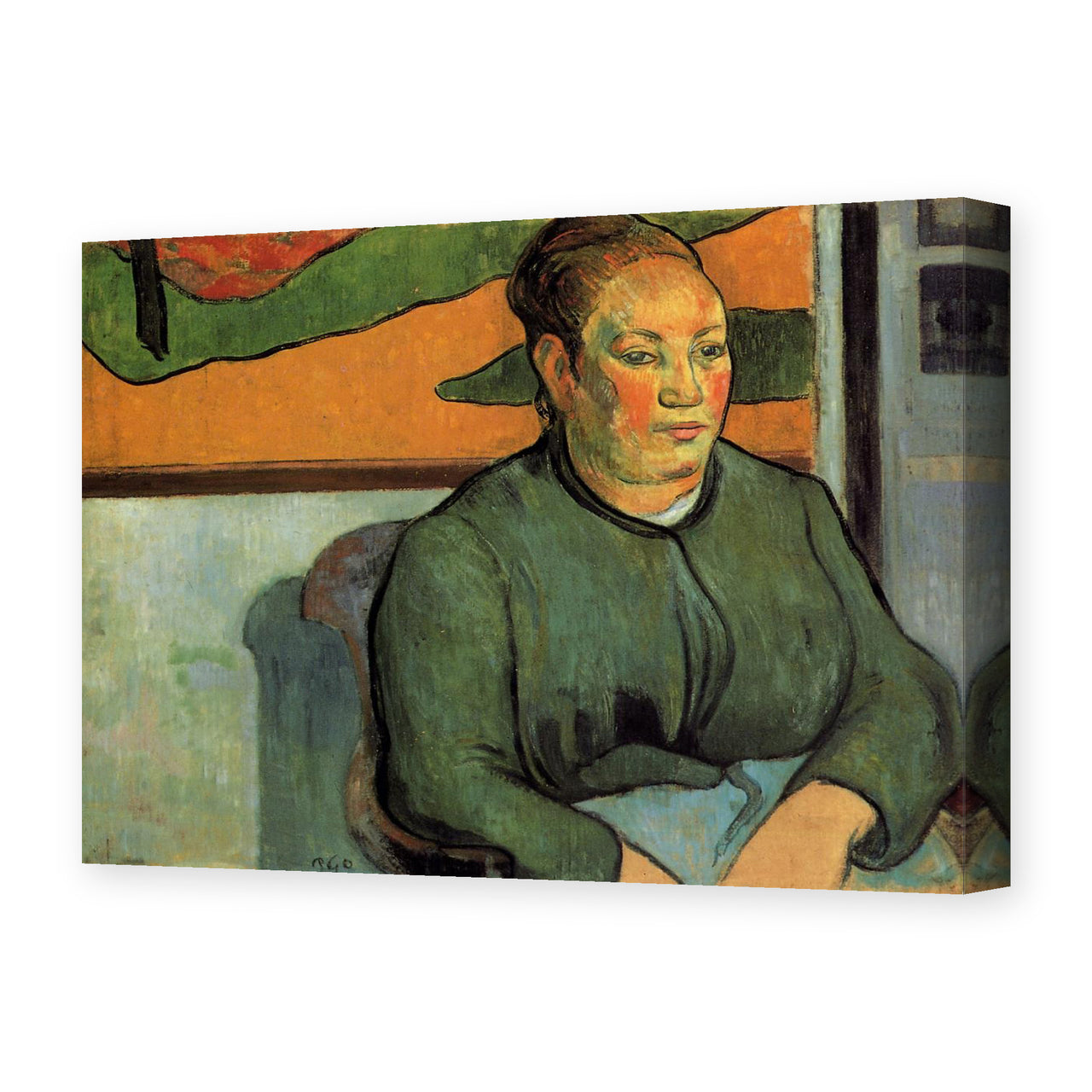 Paul Gauguin's 'Madame Roulin' painting reproduced as a gallery-wrapped canvas print