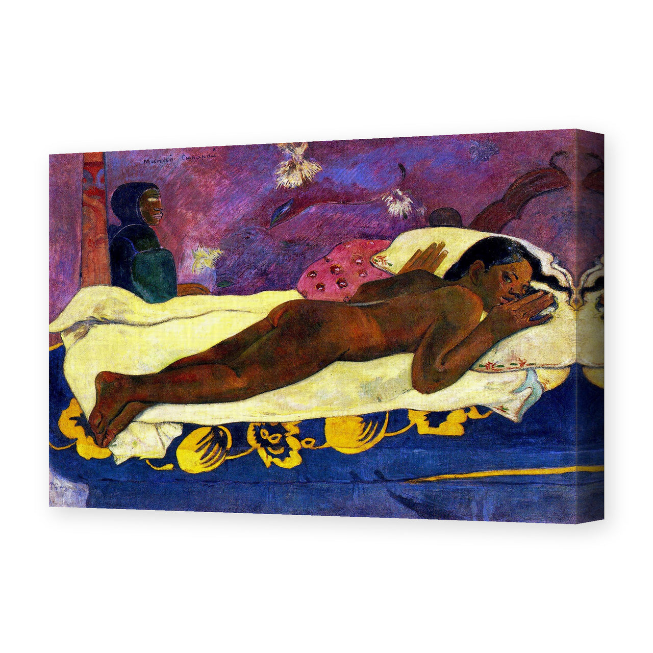 Paul Gauguin's 'Manau Tupupau (The Spirit of the Dead Watches)' painting reproduced as a gallery-wrapped canvas print