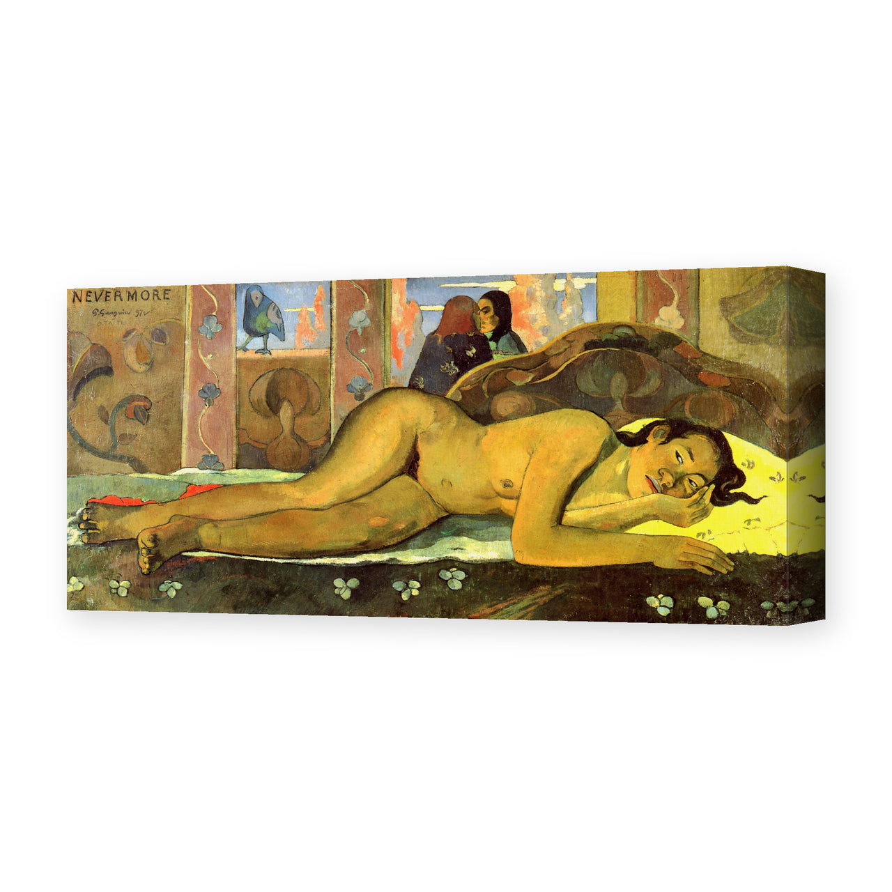 Paul Gauguin's 'Nevermore' painting reproduced as a gallery-wrapped canvas print