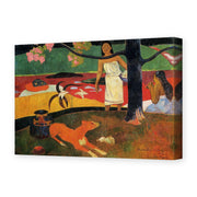 Paul Gauguin's 'Tahitian Pastoral' painting reproduced as a gallery-wrapped canvas print