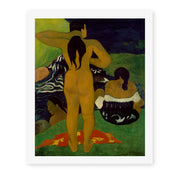 Paul Gauguin's 'Tahitian Women Bathing' painting reproduced as a rolled canvas print
