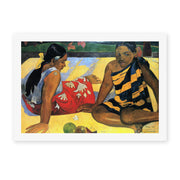 Paul Gauguin's 'Tahitian Women on the Beach' painting reproduced as a rolled canvas print