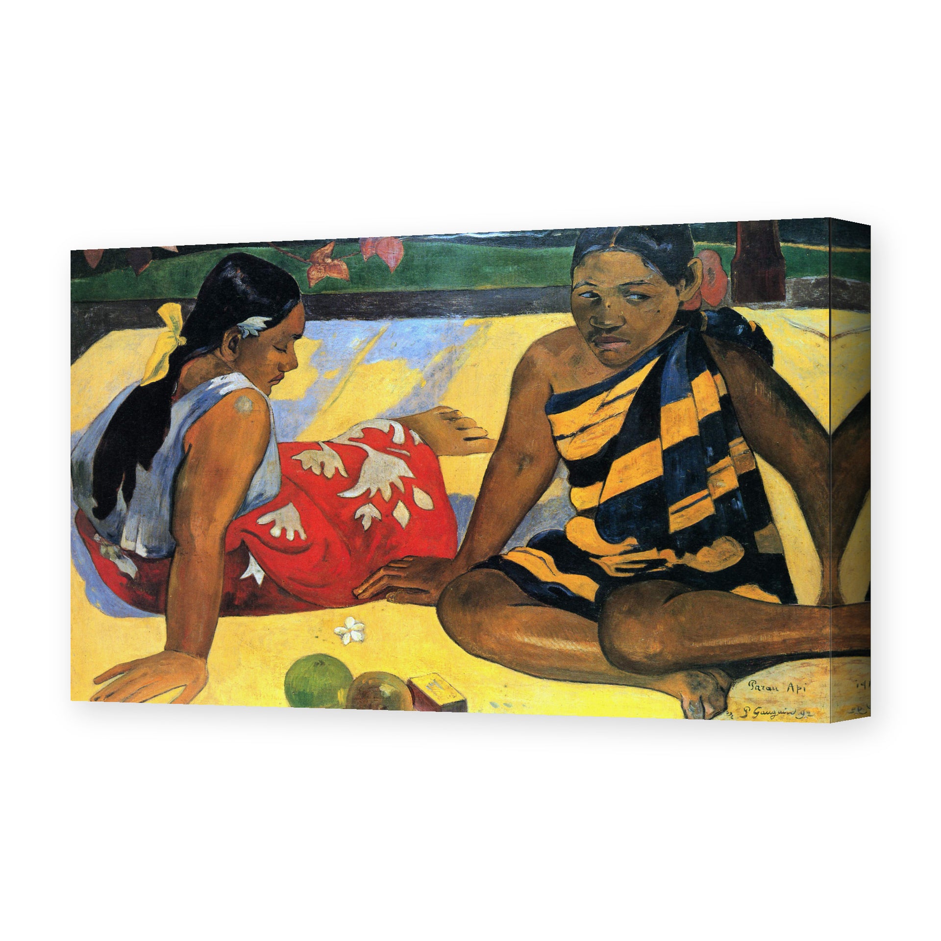 Paul Gauguin's 'Tahitian Women on the Beach' painting reproduced as a gallery-wrapped canvas print