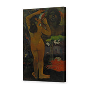 Paul Gauguin's 'The Moon and the Earth' painting reproduced as a gallery-wrapped canvas print