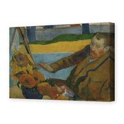 Paul Gauguin's 'The Painter of Sunflowers' painting reproduced as a gallery-wrapped canvas print