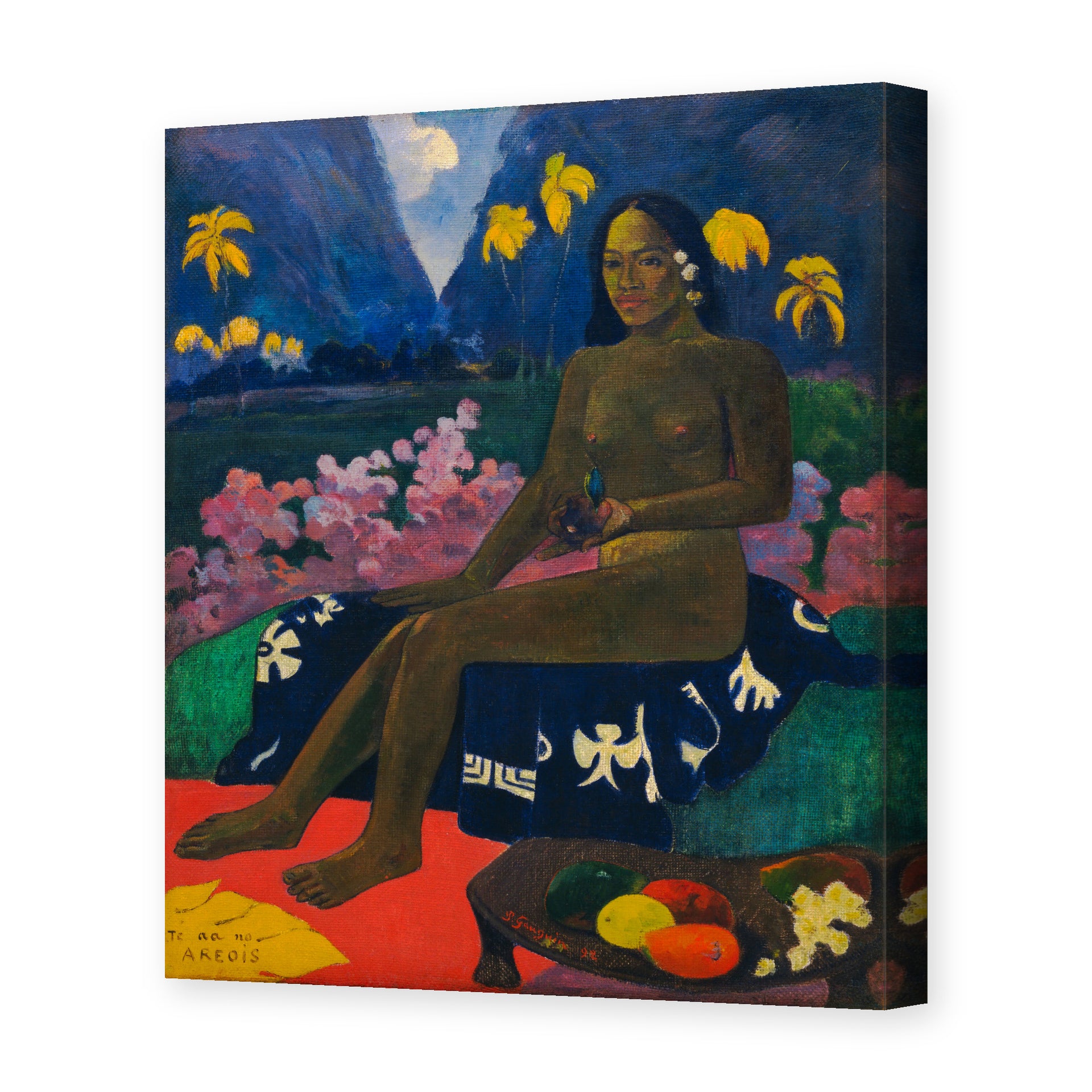 Paul Gauguin's 'The Seed of the Areoi' painting reproduced as a gallery-wrapped canvas print