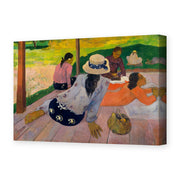 Paul Gauguin's 'The Siesta' painting reproduced as a gallery-wrapped canvas print