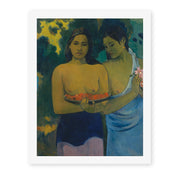 Paul Gauguin's 'Two Tahitian Women' painting reproduced as a rolled canvas print