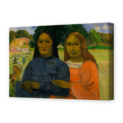 Paul Gauguin's 'Two Women' painting reproduced as a gallery-wrapped canvas print