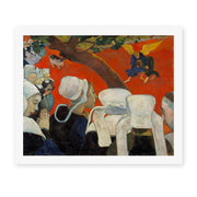 Paul Gauguin's 'Vision After the Sermon' painting reproduced as a rolled canvas print