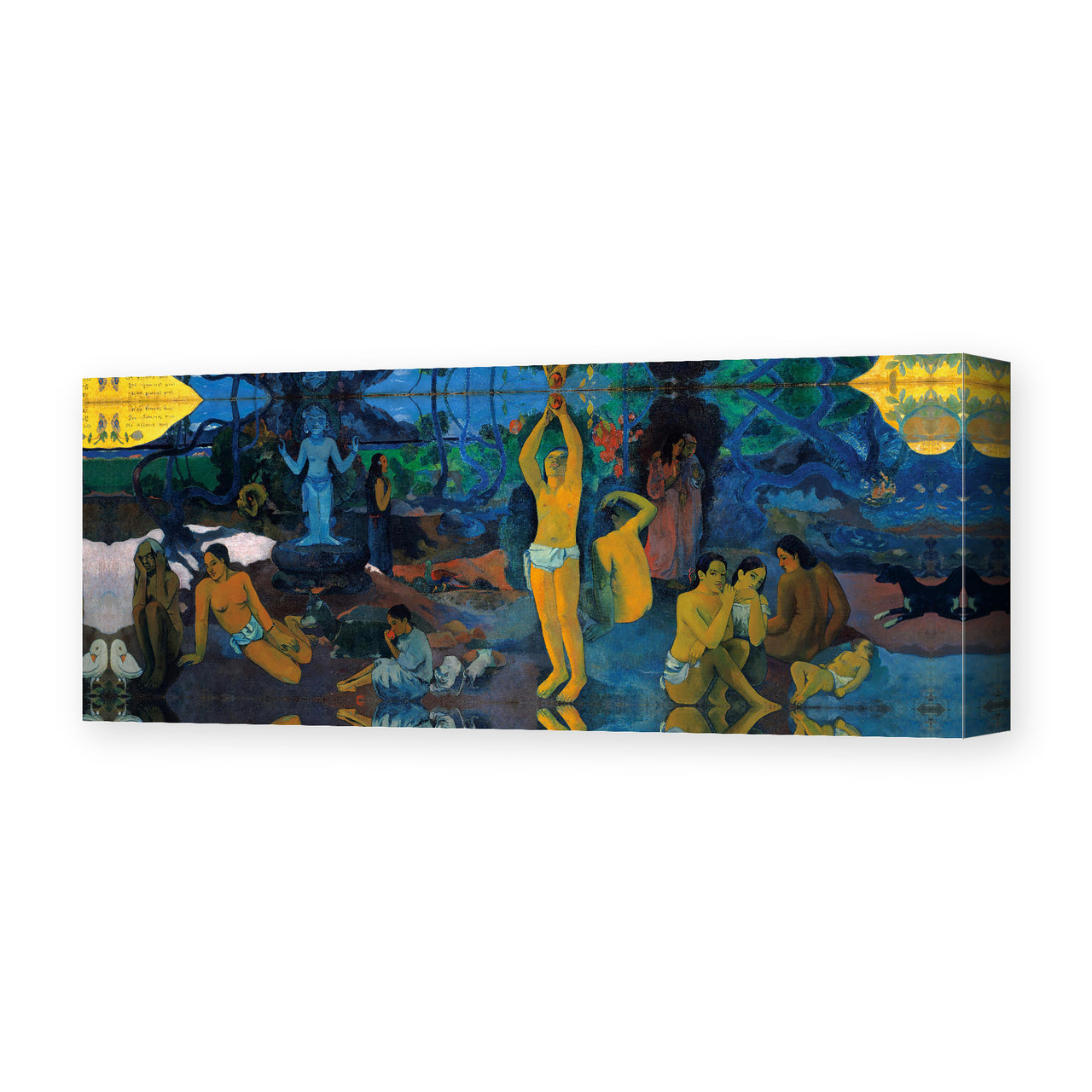 Paul Gauguin's 'Where Do We Come From ? What Are We ? Where Are We Going ?' painting reproduced as a gallery-wrapped canvas print