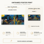 Paul Gauguin - Where Do We Come From ? What Are We ? Where Are We Going ? poster print size comparison and framing display infographic