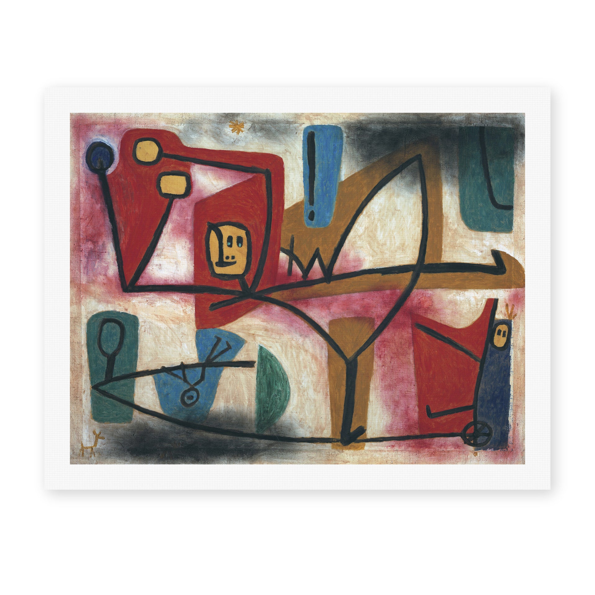 Paul Klee's 'Arrogance' painting reproduced as a rolled canvas print