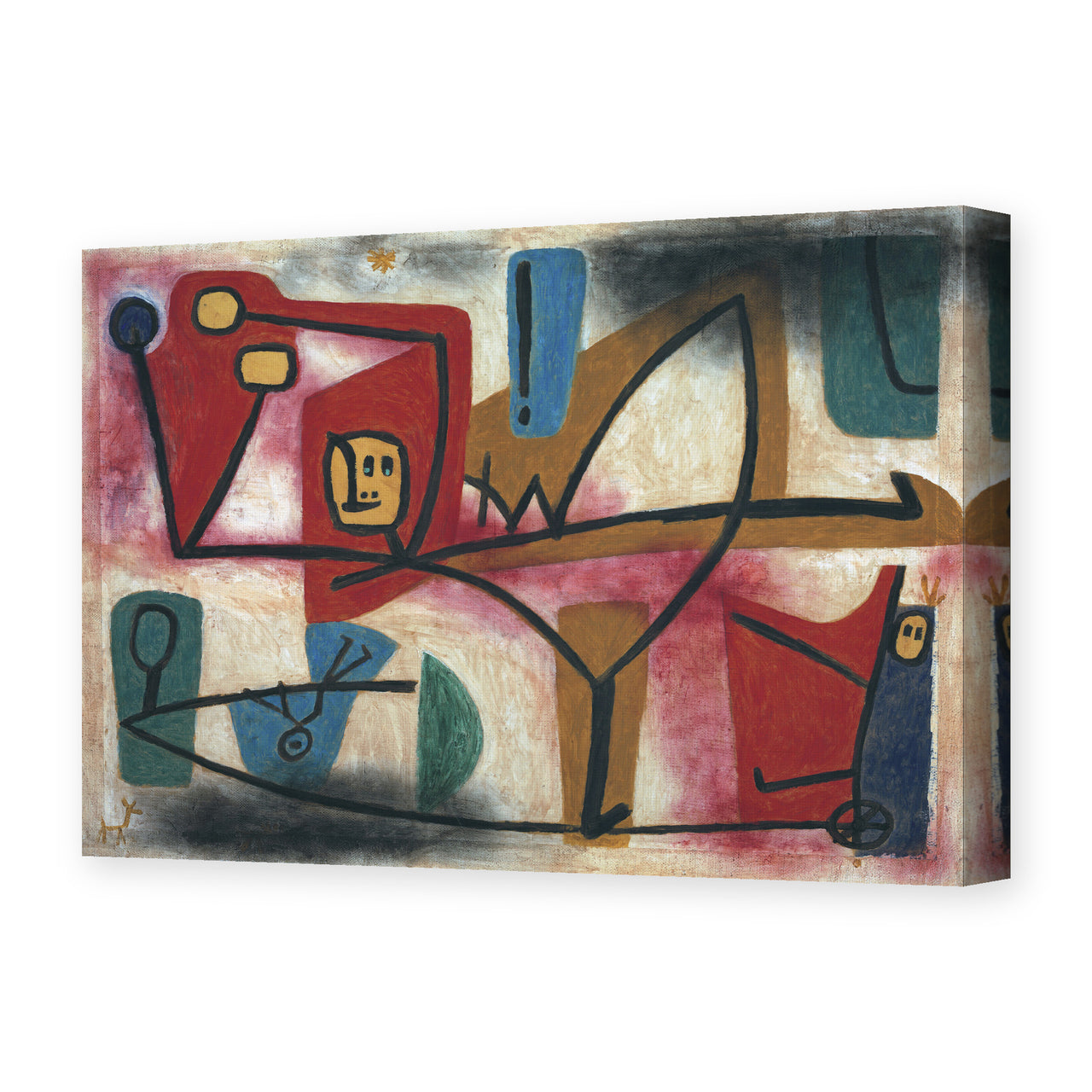 Paul Klee's 'Arrogance' painting reproduced as a gallery-wrapped canvas print
