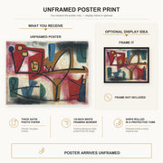 Paul Klee - Arrogance poster print size comparison and framing display infographic
