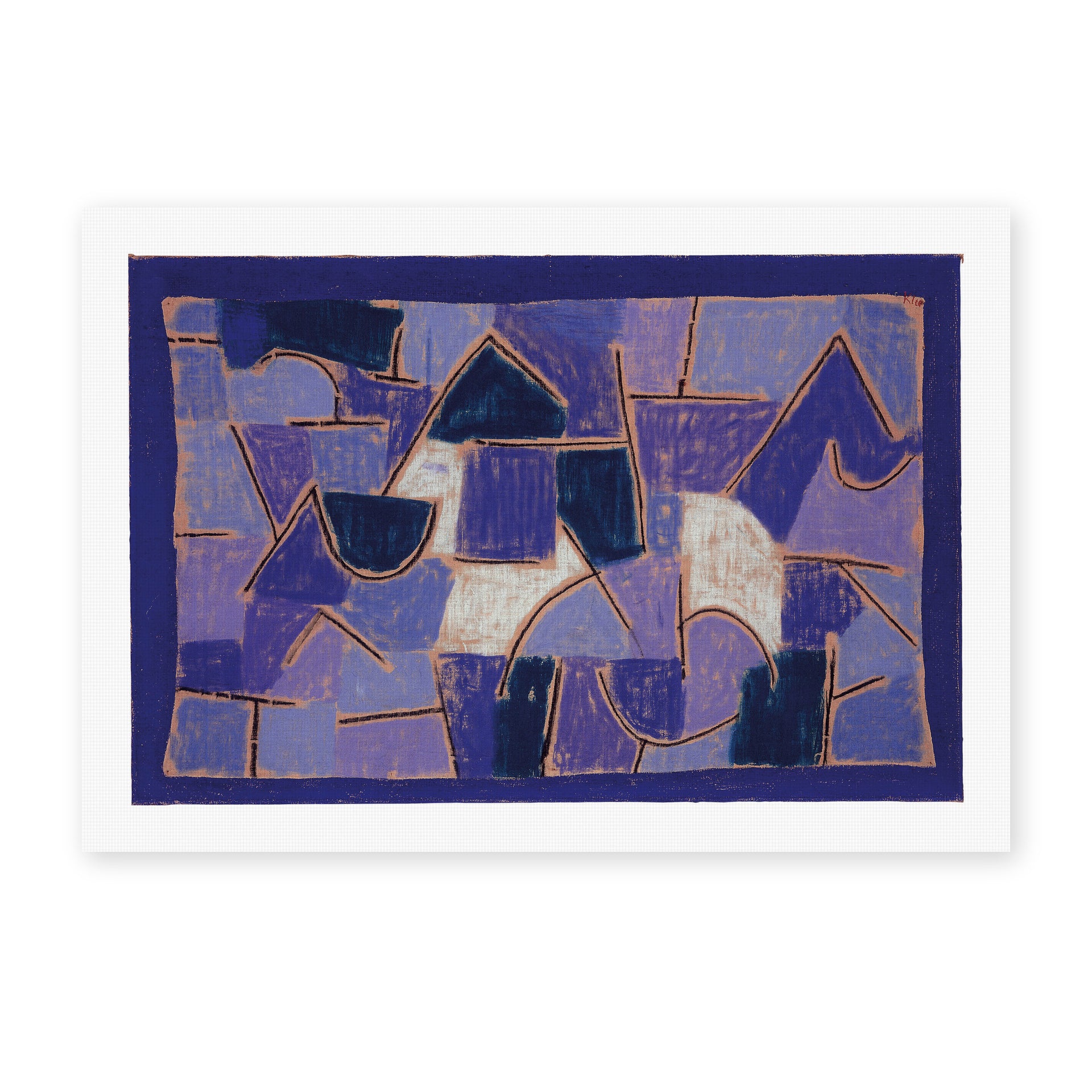 Paul Klee's 'Blue Night' painting reproduced as a rolled canvas print