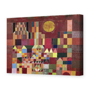 Paul Klee's 'Castle and Sun' painting reproduced as a gallery-wrapped canvas print
