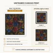 Paul Klee - Collection of Figurines canvas print size comparison and framing display infographic