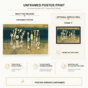Paul Klee - Comedy poster print size comparison and framing display infographic