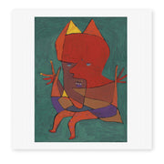 Paul Klee's 'Figurine Small Fire Devilfigurine Kleiner Furtufel' painting reproduced as a rolled canvas print