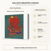 Paul Klee - Figurine Small Fire Devilfigurine Kleiner Furtufel gallery wrap canvas construction and hanging details infographic