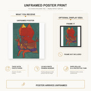 Paul Klee - Figurine Small Fire Devilfigurine Kleiner Furtufel poster print size comparison and framing display infographic